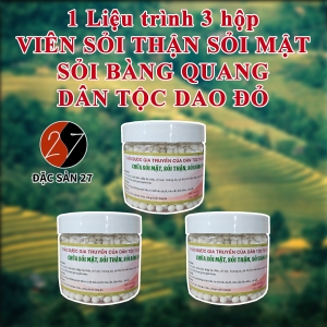 1 liệu trình 3 hộp Viên sỏi thận, sỏi mật, sỏi bàng quang