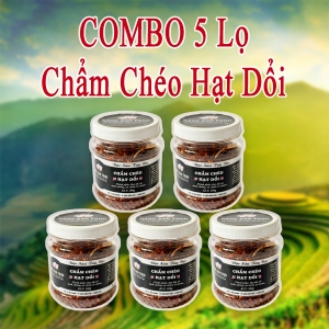 Combo 5 lọ Chẩm chéo hạt dổi Đặc sản Tây Bắc