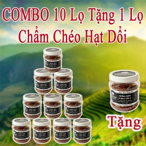 Combo 10 lọ Chẩm chéo hạt dổi ( TẶNG 1 LỌ )